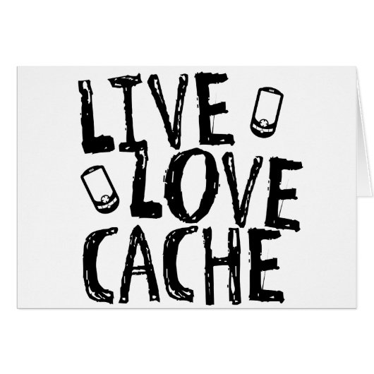 Live, Love, Cache Cards (Front Horizontal)
