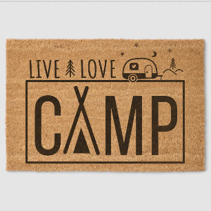 Live Love Camp Camping Adventure Caravan Fiber Doormat