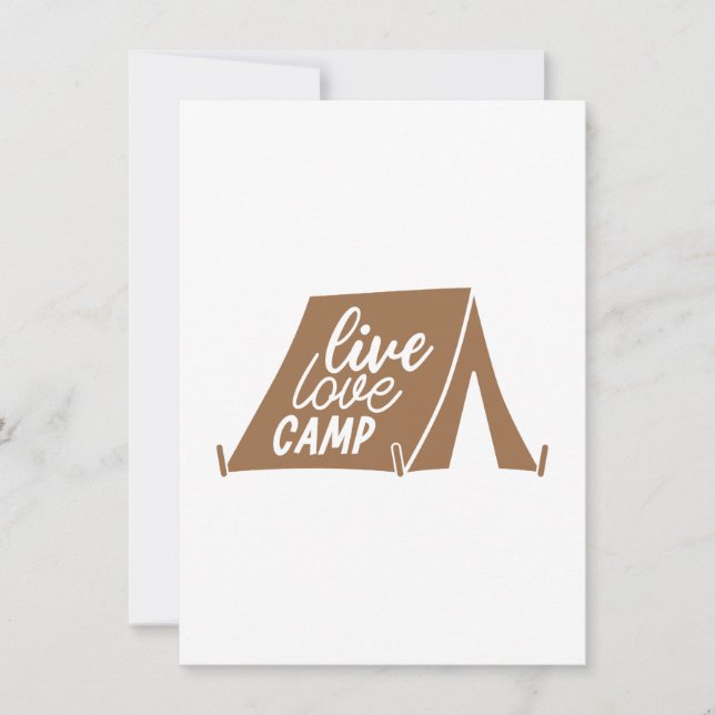 Live Love Camp Camping Gear Phrase Quote Slogan  Note Card (Front)