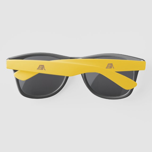 Live Love Camp Camping Gear Phrase Quote Slogan  Sunglasses (Back)