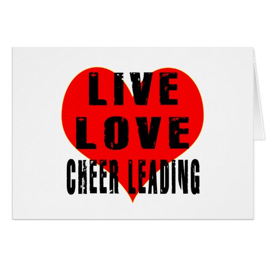 Live Love Cheer Leading Cards (Front Horizontal)