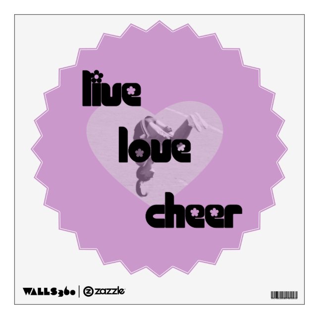 Live Love Cheer Wall Decal (Front)
