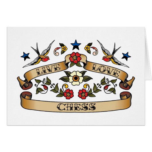 Live Love Chess Cards (Front Horizontal)