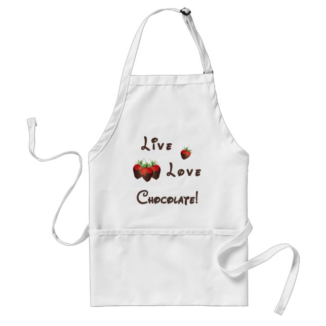 Live Love Chocolate Adult Apron (Front)
