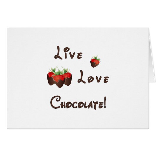 Live Love Chocolate Cards (Front Horizontal)