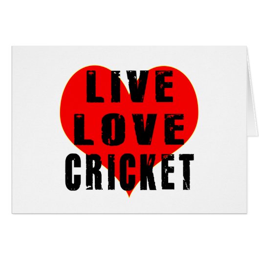 Live Love Cricket Cards (Front Horizontal)