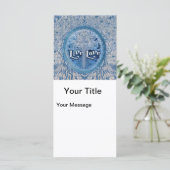 Live Love Cross Blue Tree of Life Pattern (Standing Front)