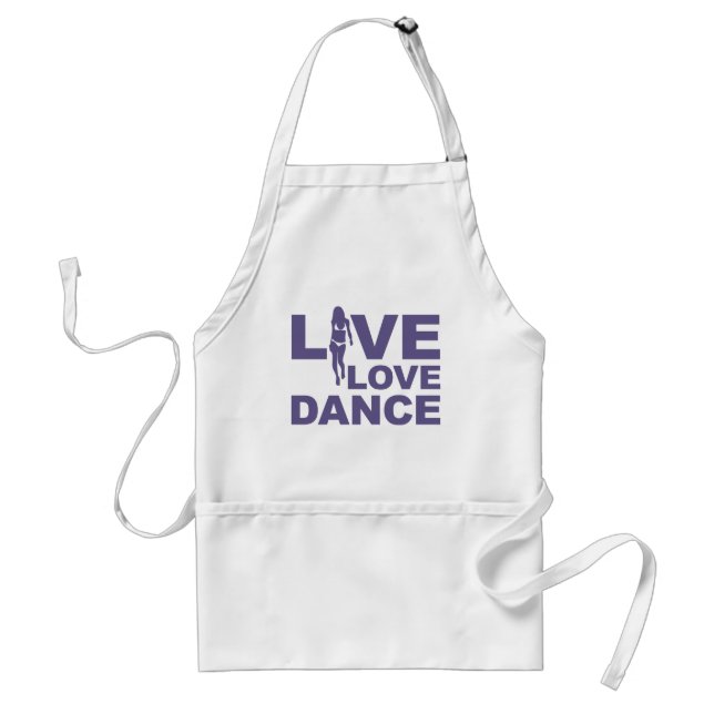 Live Love Dance Adult Apron (Front)