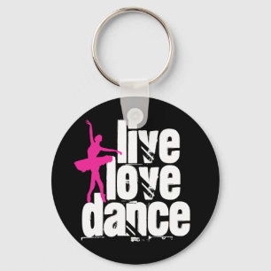 Live, Love, Dance Ballerina Keychain