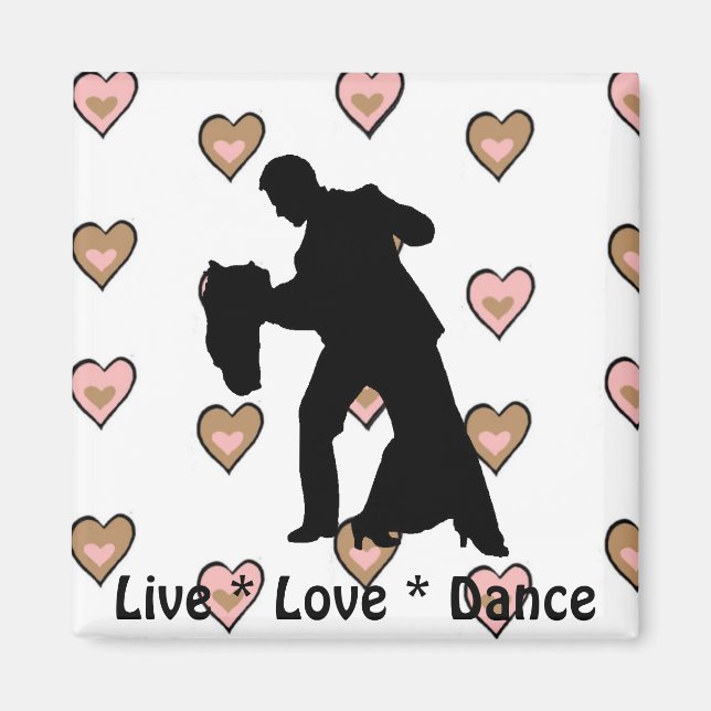 Live Love Dance - Ballroom Couple Magnet (Front)