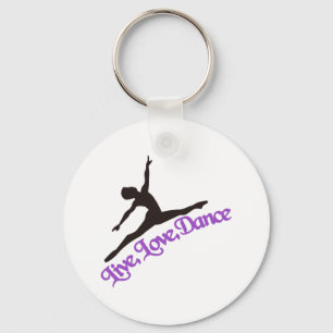 Live, Love, Dance Keychain