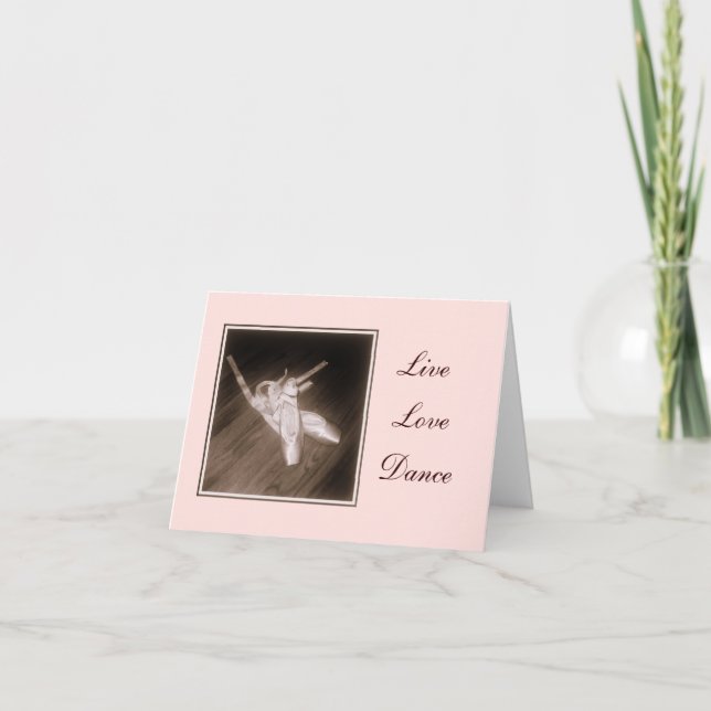 'Live, Love, Dance' Note Card (Front)
