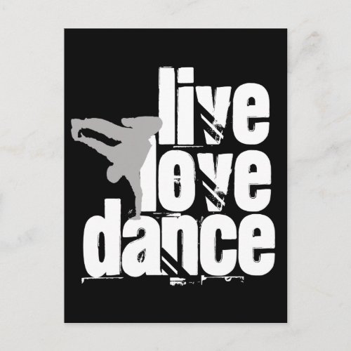 Live Love Dance Postcard
