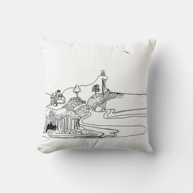 Live, love, dream, fly - little philospher throw pillow (Front)