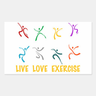 Live Love Exercise Stickers