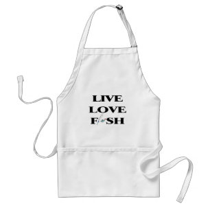 Live Love Fish Adult Apron
