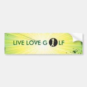 live love golf Bumper Sticker. Sticker