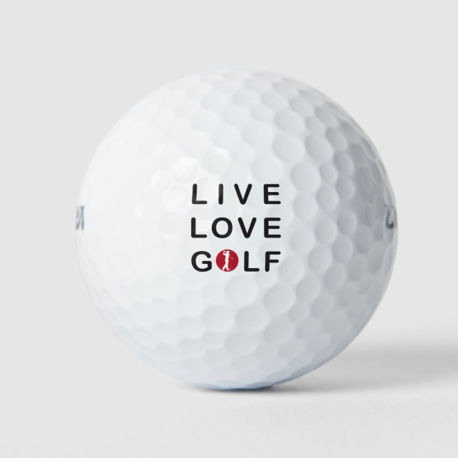 Live, love, golf . design balls (Front)