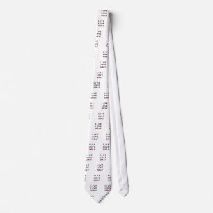 Live Love Golf Golfing Red Black Neck Tie