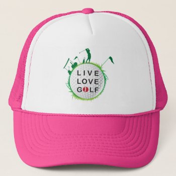Live  Love Golf Hat by DKGolf at Zazzle