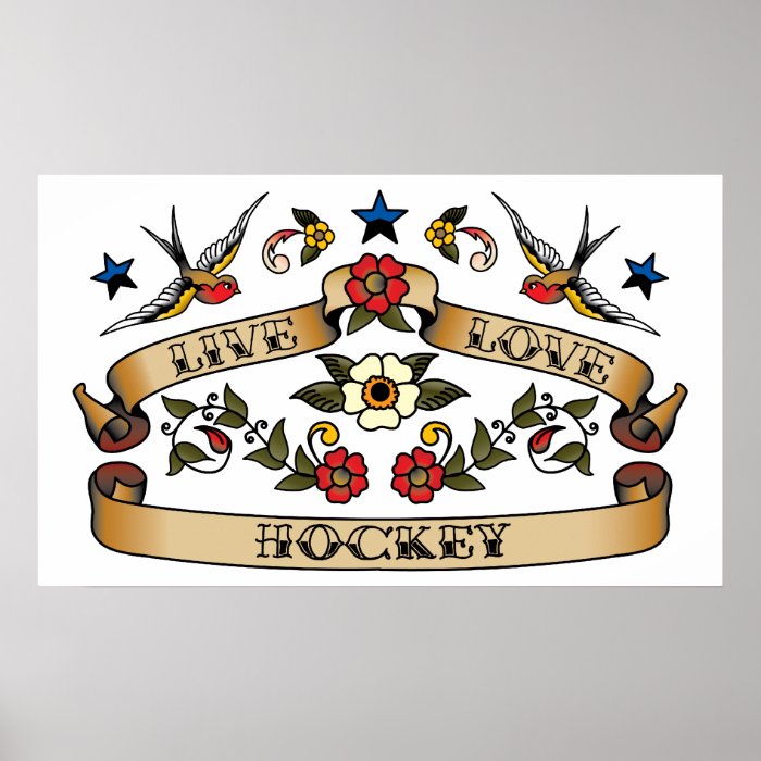 Live Love Hockey Print