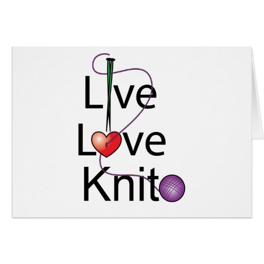 Live Love Knit Cards (Front Horizontal)