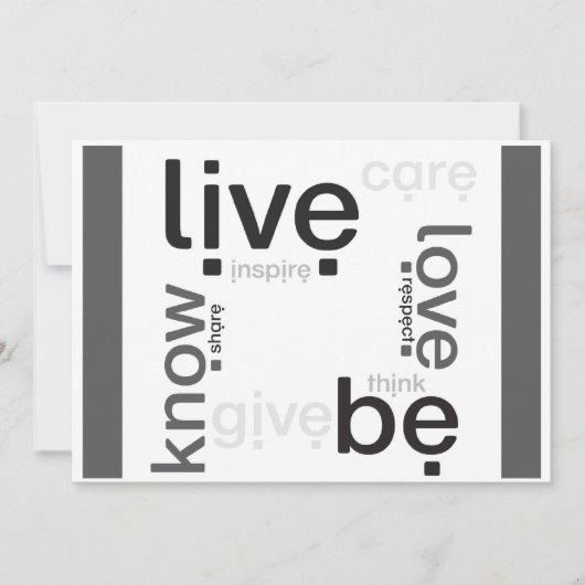 live, love, know, be | mini-print (Front)