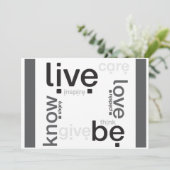 live, love, know, be | mini-print (Standing Front)