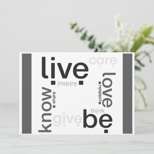 live, love, know, be | mini-print (Standing Front)