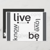 live, love, know, be | mini-print (Front/Back)