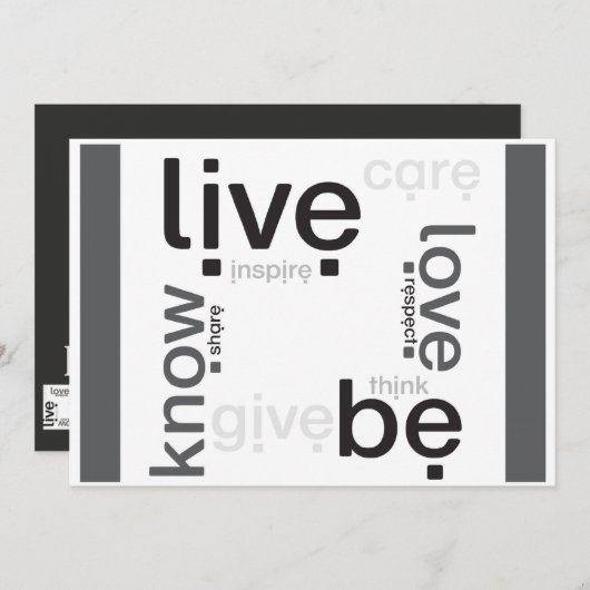 live, love, know, be | mini-print (Front/Back)