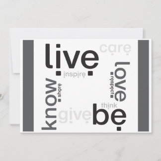 live, love, know, be | mini-print