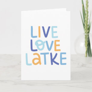 Live Love Latke Hanukkah Design Card