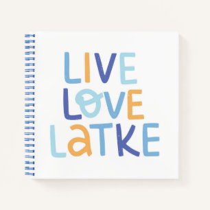 Live Love Latke Hanukkah Design Notebook