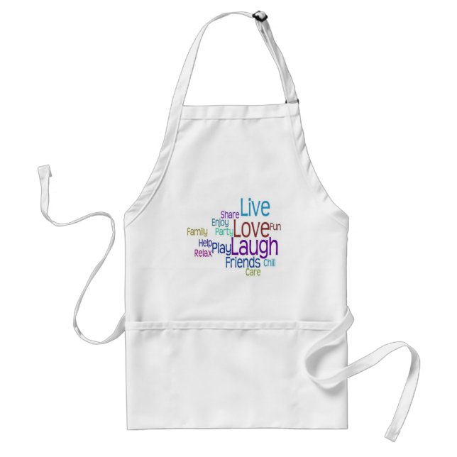 Live Love Laugh Adult Apron (Front)