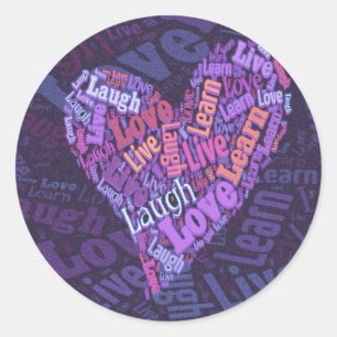 Live, Love, Laugh and Learn Classic Round Sticker