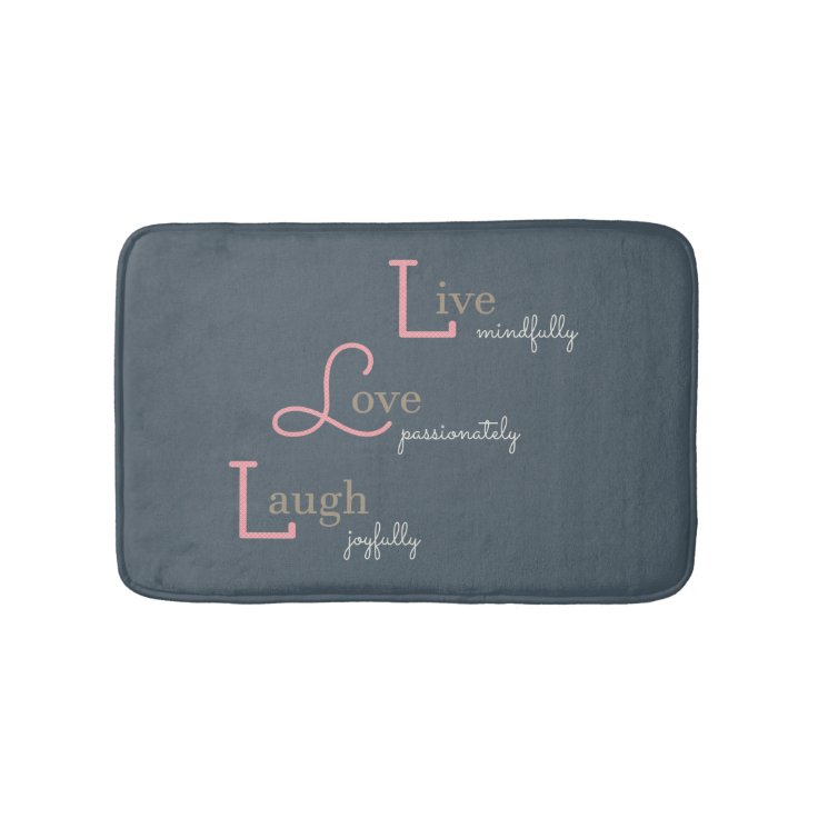 Live Love Laugh Bath Mat Zazzle