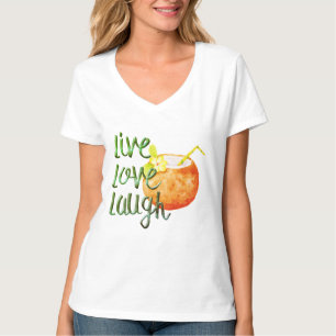Live Love Laugh Beach Shirt - Cute Vacation Tee