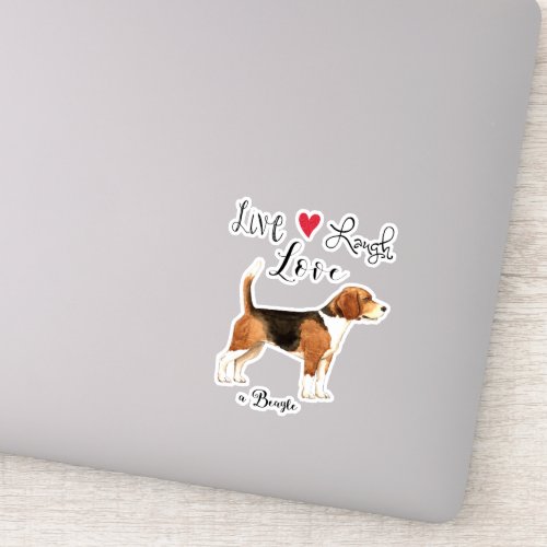 Live Love Laugh Beagle Vinyl Sticker