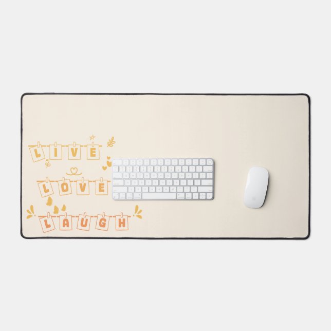 Live Love Laugh Cute Notedry Desk Mat (Keyboard & Mouse)
