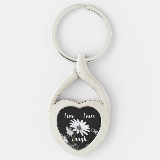 Live Love Laugh Daisy Keychain (Front)
