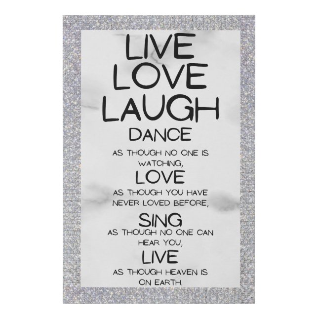 Live Love Laugh Diamond Wall Art (Front)