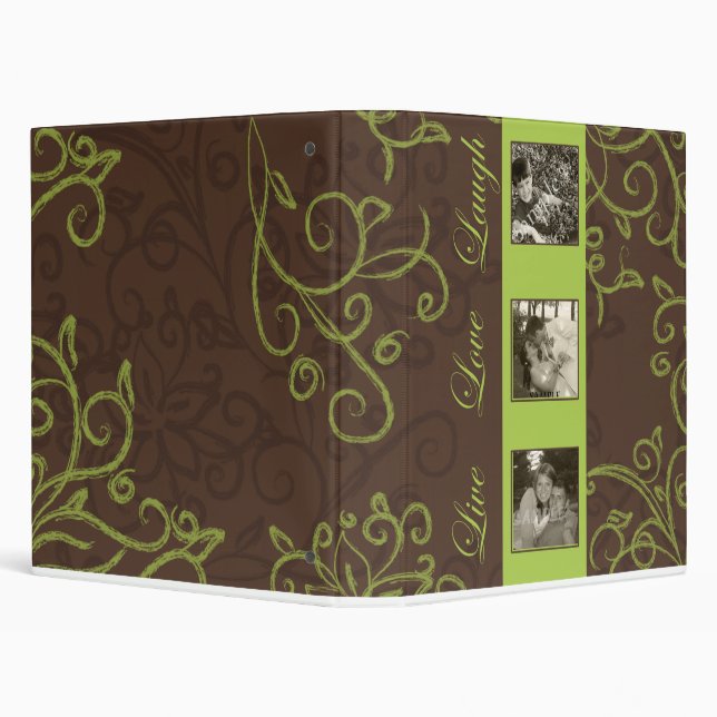 Live ~  Love ~  Laugh  Family Photo Album 3 Ring Binder (Background)