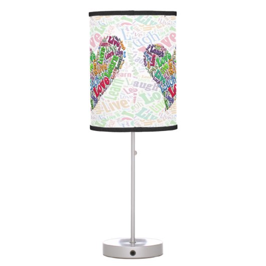 Live, Love, Laugh, Learn Table Lamp (Back)