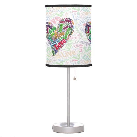 Live, Love, Laugh, Learn Table Lamp (Left)