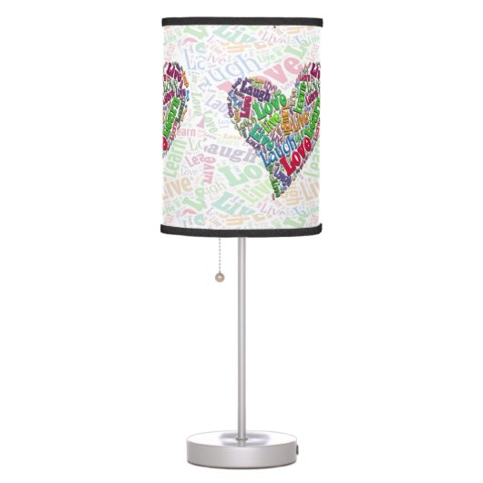 Live, Love, Laugh, Learn Table Lamp (Right)