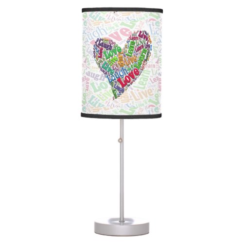 Live Love Laugh Learn Table Lamp