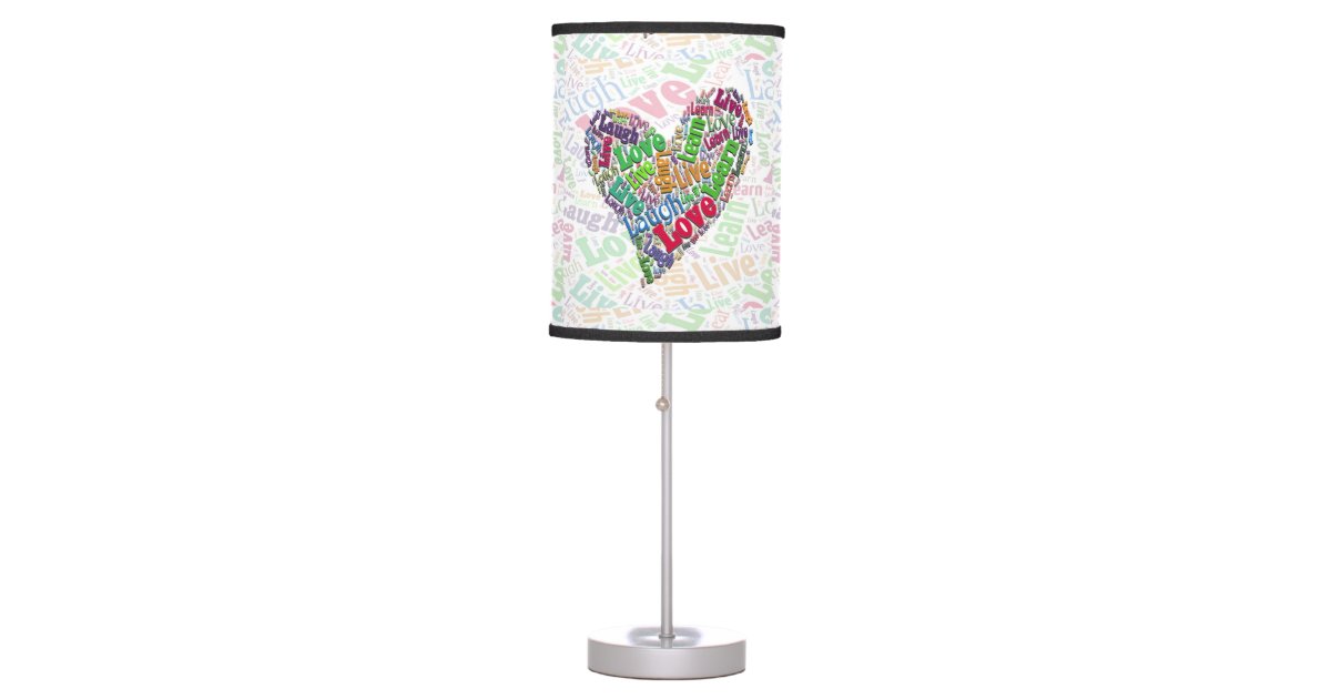 Live Love Laugh Learn Table Lamp Zazzle Com