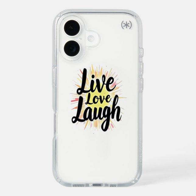 Live Love Laugh Motivational Burst Speck iPhone Case (Front)