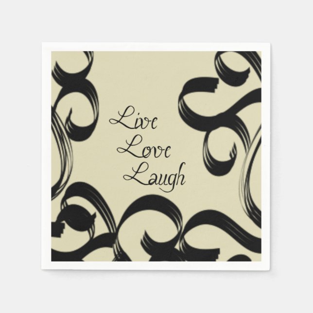 Live, Love, Laugh Paper Napkins (Front)